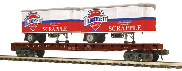 MTH Electric 20-95556 O New York Central Premier Flat Car w/(2) PUP Trailers