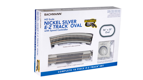Bachmann 44551 HO Scale Nickel Silver EZ-Track Oval with Speed Controller