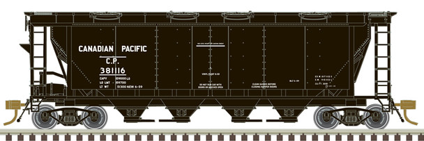 Atlas Model 20007165 HO Scale Canadian Pacific Script Slab Side Covered Hopper