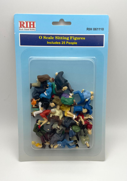 Rock Island Hobby RIH061110 O Scale Sitting Figures (Pack of 25) Rock Island Hobby RIH061110 O Scale Sitting Figures (Pack of 25)