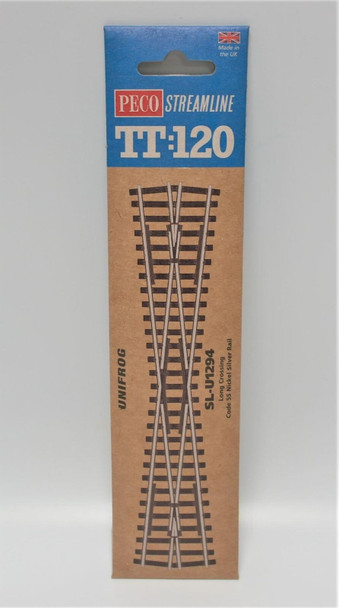 Peco SL-U1294 TT Scale Streamline TT:120 Code 55 Long Crossing 11.25 degrees