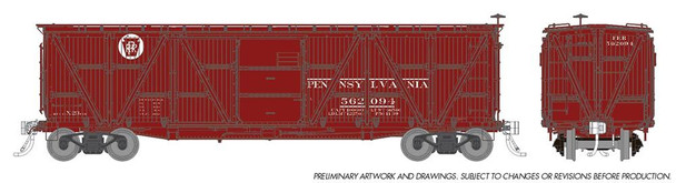 Rapido 177005 HO Scale Pennsylvania - Circle Keystone X23 Boxcar 6-Pack Set #1