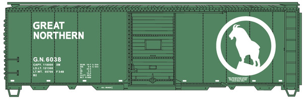 Accurail 81811 HO Scale Great Northern  40' Single Door Riveted Steel Boxcar Kit