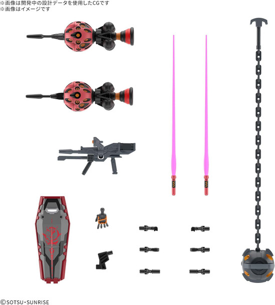 Bandai 2762125 1:144 HG GQuuuuuuX gMS-Alpha Red Gundam Plastic Model Kit