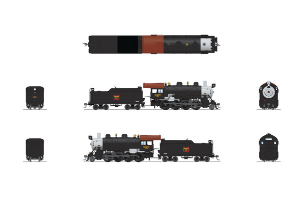 Broadway Limited 8750 HO Scale CBQ 2-8-0 Consolidation 634 (Analog DC)