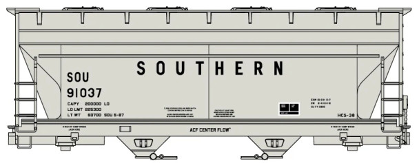 Accurail 81871 HO Scale Norfolk Southern 2-Bay ACF Covered Hopper Kit