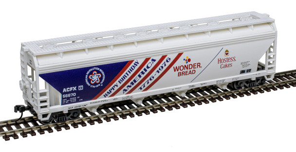 Atlas 50007120 N Scale Trainman ACF 5250 4-Bay Covered Hopper ACFX #56670