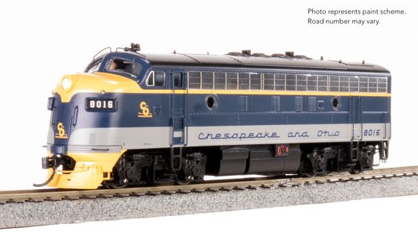 Broadway Limited 9661 HO EMD F3A C&O #8016 Blue/Gray/Yellow Stealth Analog DC