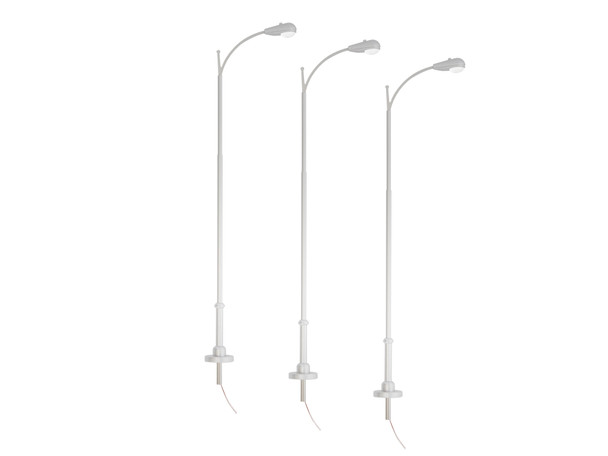 Lionel 2429240 O Scale Lionelville Single Light Extension Pole 3-Pack