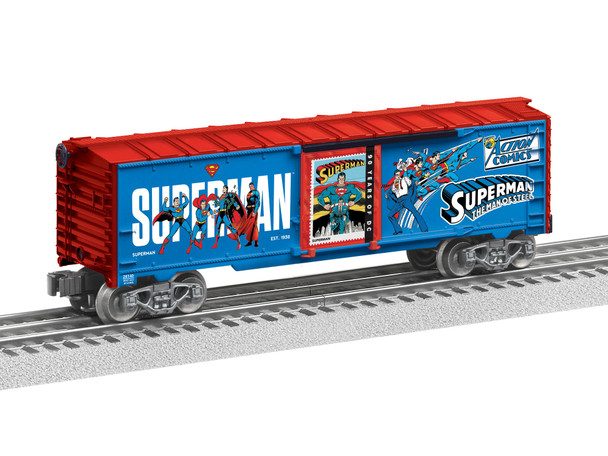 Lionel 2528140 O Scale DC Comics 90th Anniversary Superman Boxcar