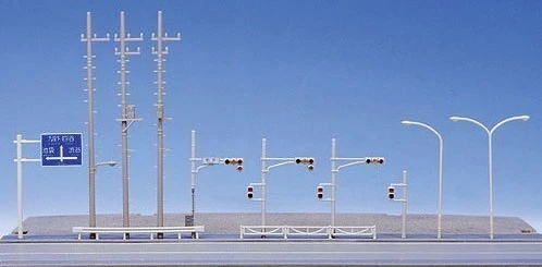 Kato 23-214 N Scale Traffic Signals and Signs Set