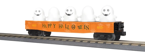 MTH O Gauge RailKing Halloween #103125 Lighted Gondola New