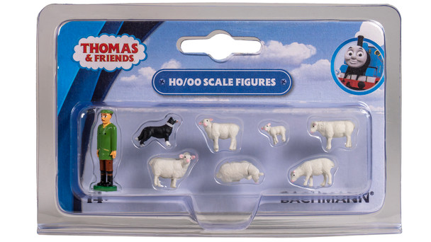 Bachmann HO Scale 33304 Farmer McColl, Sheepdog, and Sheep New