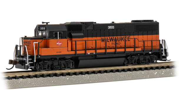 Bachmann N Scale 61753 GP38-2 - Milwaukee Road #355 (without dynamic brakes) New
