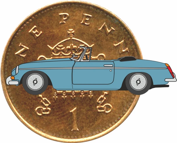 Oxford Diecast NMGB004 N Model of the Iris Blue MGB Roadster New