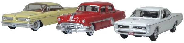 Oxford Diecast 87SET004 HO Pontiac 3 Piece Set Centenary 2026 New
