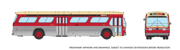 Rapido 751097 HO Scale TTC Maroon & Cream New Look Bus Deluxe #3309