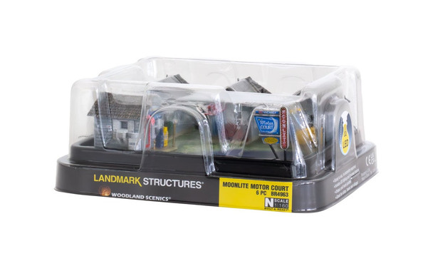 Woodland Scenics N Scale 4963 Moonlite Motor Court New
