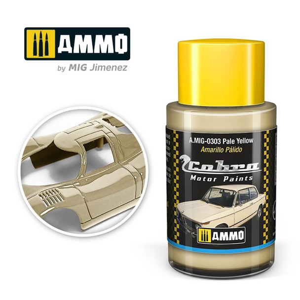 AMMO by Mig Jimenez A.MIG-0303 17mL ACRYLIC Cibra Motor Pale Yellow