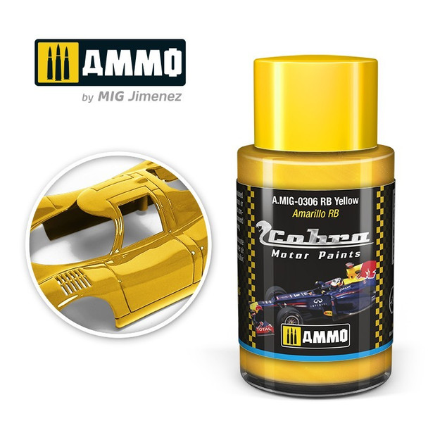 AMMO by Mig Jimenez A.MIG-0306 Acrylic color 17mL ACRYLIC Cobra Motor Rb Yellow