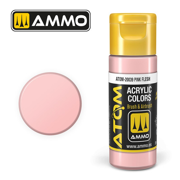 AMMO by Mig Jimenez ATOM-20039 Atom Color paint 17mL ATOM Atom Color Pink Flesh