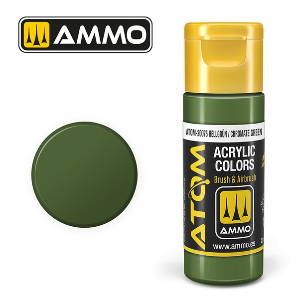AMMO by Mig Jimenez ATOM-20075 17mL ATOM Hellgrun/ Chromate Green