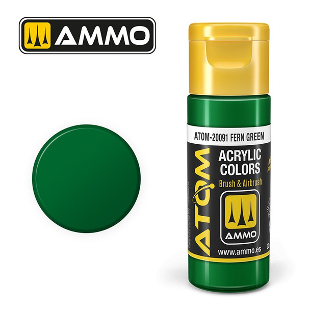 AMMO by Mig Jimenez ATOM-20091 Atom Color paint 17mL ATOM Atom Color Fern Green