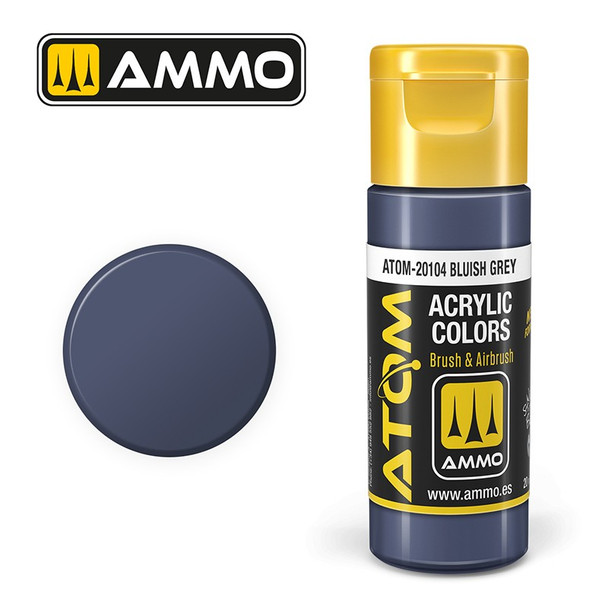 AMMO by Mig Jimenez ATOM-20104 Atom Color paint 17mL ATOM Atom Color Bluish Grey