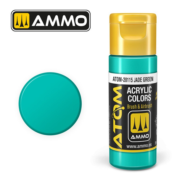AMMO by Mig Jimenez ATOM-20115 Atom Color paint 17mL ATOM Atom Color Jade Green