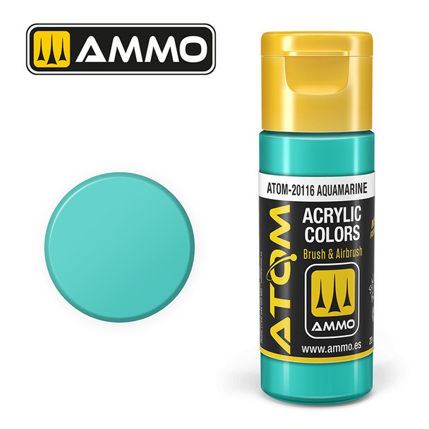 AMMO by Mig Jimenez ATOM-20116 Atom Color paint 17mL ATOM Atom Color Aquamarine