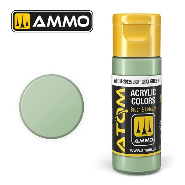 AMMO by Mig Jimenez ATOM-20125 17mL ATOM Atom Color Light Grey Grn