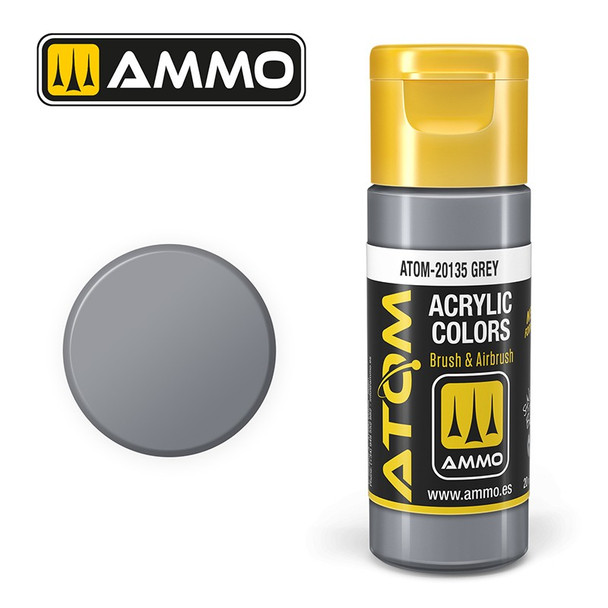 AMMO by Mig Jimenez ATOM-20135 17mL ATOM Atom Color Grey Fs36251