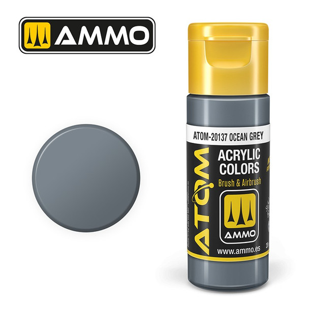 AMMO by Mig Jimenez ATOM-20137 Atom Color paint 17mL ATOM Atom Color Ocean Grey