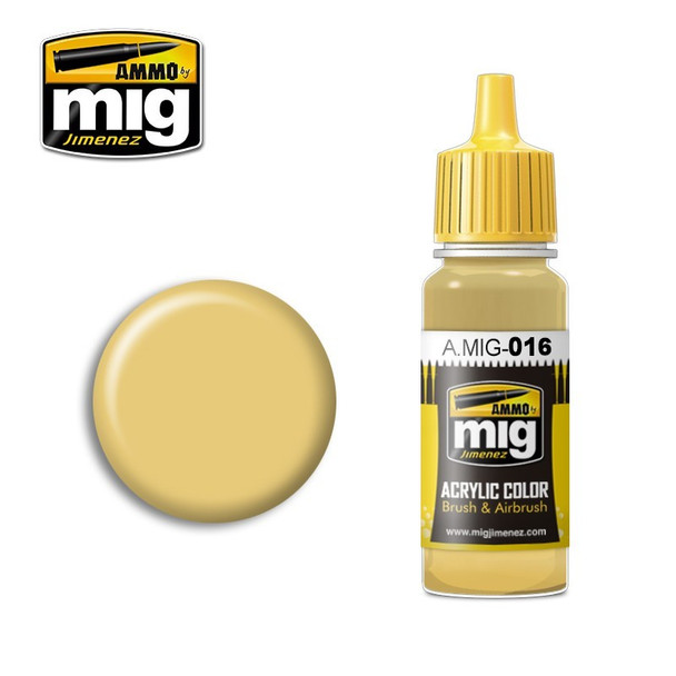 AMMO by Mig Jimenez A.MIG-0016 Acrylic color 17mL jar ACRYLIC Gelbbraun Ral8020