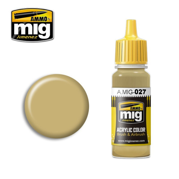 AMMO by Mig Jimenez A.MIG-0027 Acrylic color 17mL jar ACRYLIC F9 Sand Beige