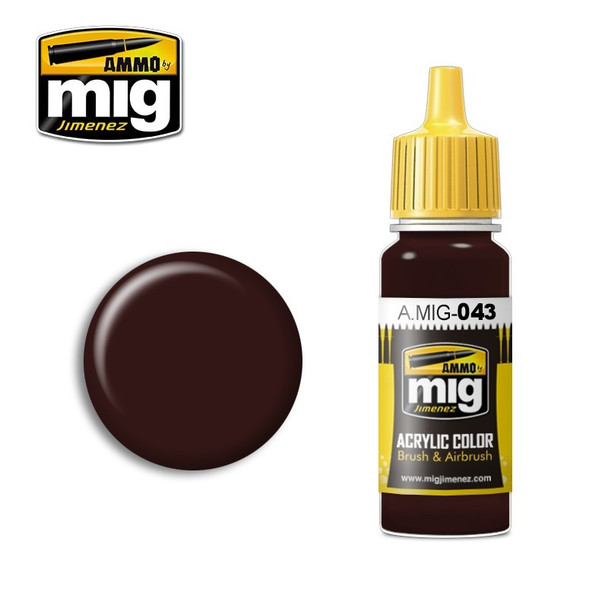 AMMO by Mig Jimenez A.MIG-0043 Acrylic color 17mL ACRYLIC Shadow Rust Acrylic