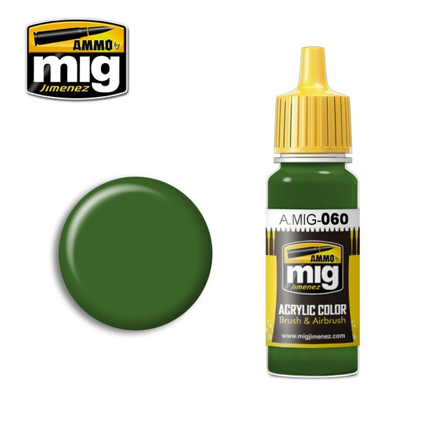 AMMO by Mig Jimenez A.MIG-0060 Acrylic color 17mL jar ACRYLIC Pale Green Acrylic