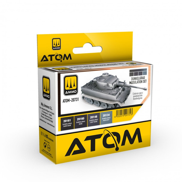 AMMO by Mig Jimenez ATOM-20731 17mL ATOM Dunkelgrau Modulation Set