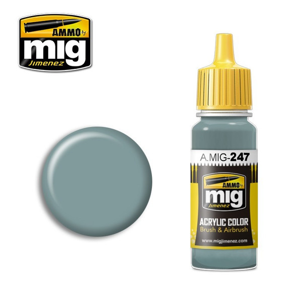 AMMO by Mig Jimenez A.MIG-0247 Acrylic color 17mL jar ACRYLIC RLM 78 Hellblau