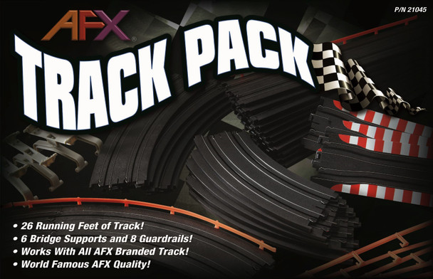AFX 21045 HO Track Pack 26ft Expansion 40 Pieces AFX HO Scale Slot Car Track