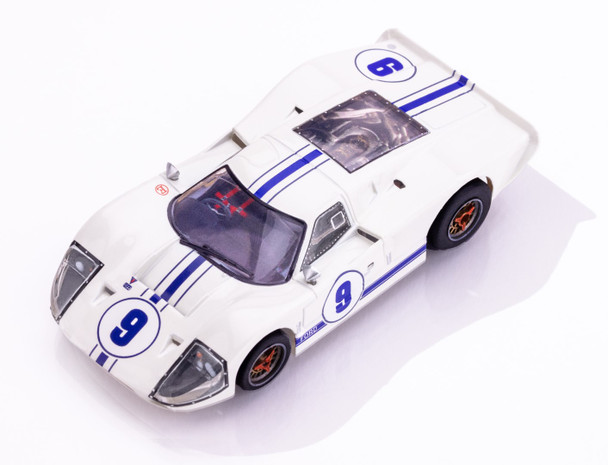 AFX 22078 HO 1967 Ford GT40 Mark IV White #9 Mega G+ Slot Car 1/64 Scale