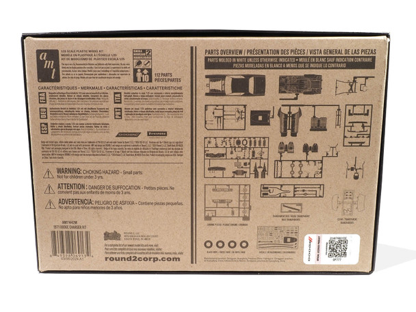AMT 1442 1:25 Scale 1971 Dodge Hemi Charger R/T Collectible Plastic Model Kit