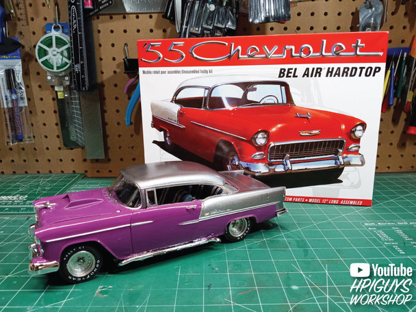 AMT 1452 1:16 Scale 1955 Chevy Bel Air Hardtop Collectible Plastic Model Kit