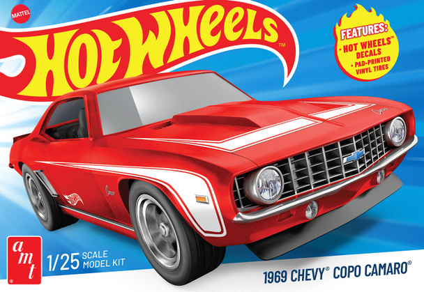 AMT 1497 1:25 Scale 1969 Chevy Camaro COPO Hot Wheels Plastic Model Kit