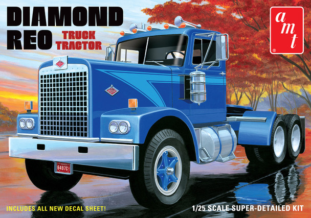 AMT 1500 1:25 Scale Diamond Reo Truck Tractor Collectible Plastic Model Kit