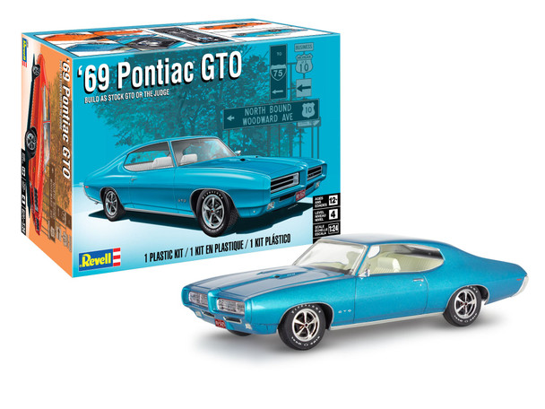 Revell 14530 1:24 Scale 1969 Pontiac GTO Plastic Model Kit
