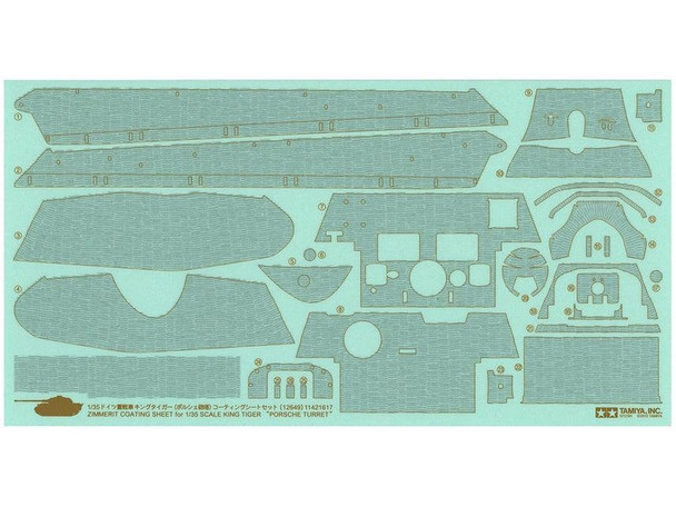 Tamiya 12649 1:35 Scale Zimmerit Coating Sheet Detail Up Parts