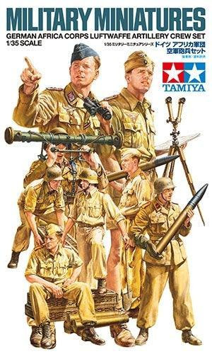 Tamiya 35343 1:35 Scale German Artillery Crew Set Africa Corps Plastic Model