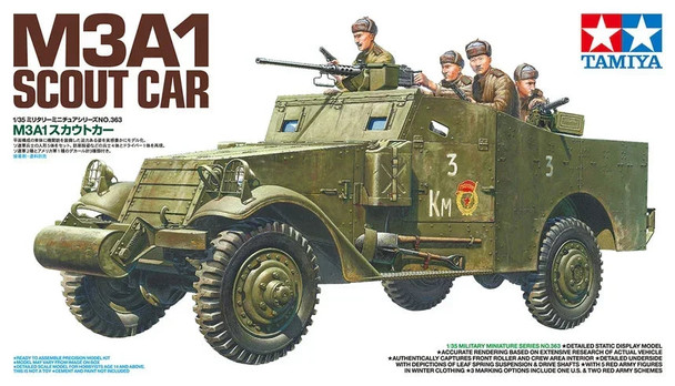 Tamiya 35363 1:35 Scale M3A1 Scout Car Plastic Model Kit