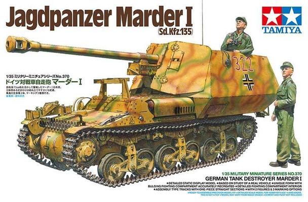 Tamiya 35370 1:35 Scale German Tank Destroyer Marder I Plastic Model Kit